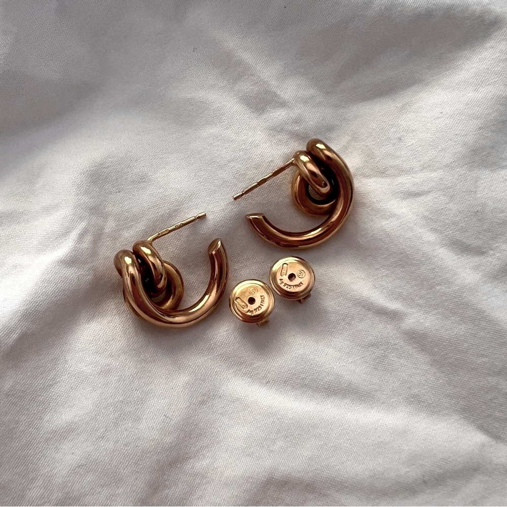 Bottega Veneta Twisted Knot Stud Earrings - Picture 3 of 4